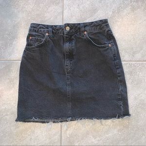 Topshop Moto Black Denim Mini Skirt US Size 6